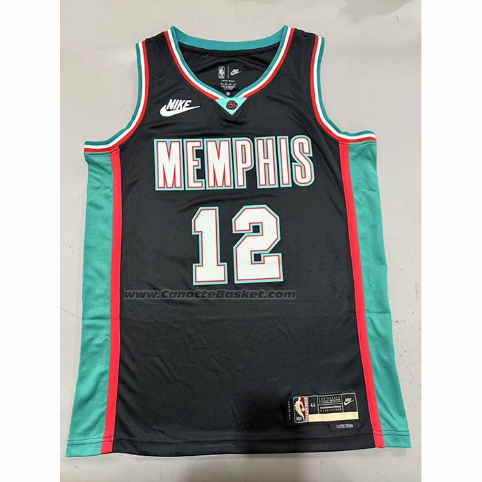 Maglia Memphis Grizzlies Ja Morant No 12 Classic 2025-26 Nero